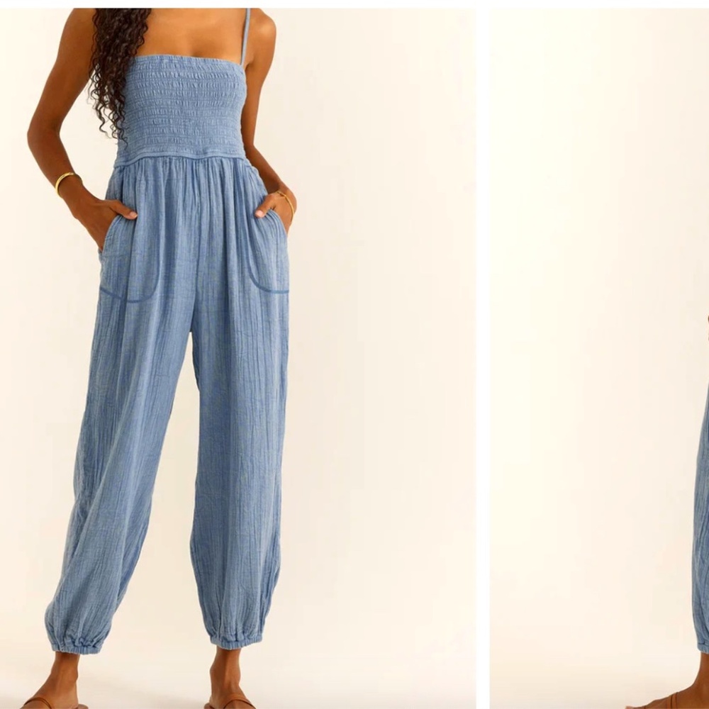 Z Supply Gauze sage gray green romper/jumpsuit,